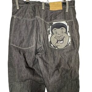 Vintage Mens Platinum FUBU Jeans 36x34 Fat Albert Embroidery Baggy‎ Streetwear